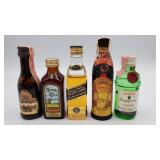 5 miniature bottles