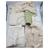 Vintage lace tablecloths and antique linens