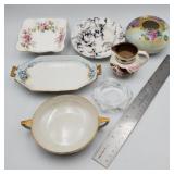 Collection of small vintage porcelain dishes