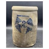 2 Gallon Antique American Salt-Glazed Stoneware