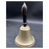 Vintage Brass Hand Bell w/ Wooden Handle