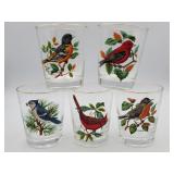 Vintage Songbirds of America glasses WV Glass Co