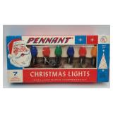 Vintage set of Pennant brand Christmas lights
