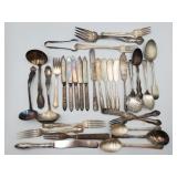 Vintage antique silverware and flatware