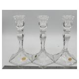 Vintage crystal candlestick holders made in France