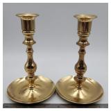 Baldwin solid brass taper candlesticks pair