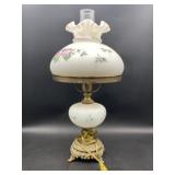 Fenton Hand-Painted Purple Flowers on Satin Glass
