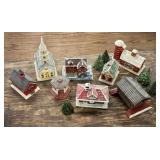 Vintage Christmas village (only one light)
