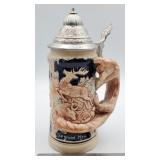 German ceramic Hunters Fox Handle Beer Stein
