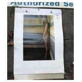 Vintage Calendar & Jaquar Sign