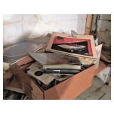 Metal Shelf & Contents