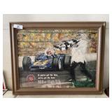 Miller High Life Indy 500 Framed Advertising