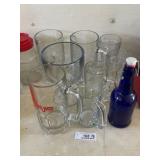Lot of Beer and Malt Glasses