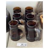 6 Siesta Ware Glass Mugs