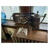 Miscellaneous Silverplate & Pattern Glass Dish