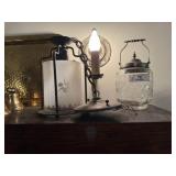 Biscuit Jar & Hanging Light Fixture