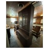 Large Antique 2 Piece Cabinet