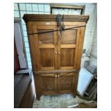 Antique 4 Door Corner Cabinet