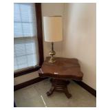 Antique Table & Lamp