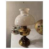 Aladdin Lamp with Milk Glass Shade