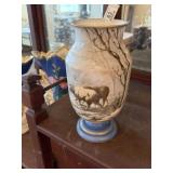 Antique Hand Painted Opaline Vase