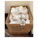 Large Box of Vintage Glass Easter Eggs