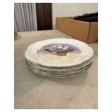 Set of 4 Hand Painted Bird Plates