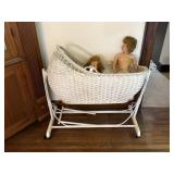 Wicker Doll Cradle