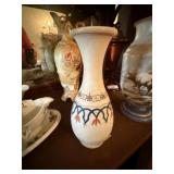 Hand Blown Enamel Art Nouveau Vases