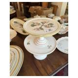 2 Decorated Porcelain Cake Stands