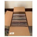 Box of Vintage Vinyl Record Albums