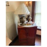 Cabinet Table Lamp, Urn, Marble Top & Misc.