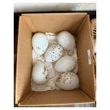 6 Vintage Glass Easter Eggs