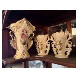 3 Antique Porcelain / Ceramic Vases