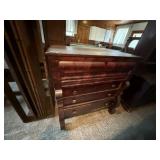 Antique Empire 5 Drawer Chest