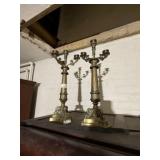 Pair of Heavy Brass Candlesticks