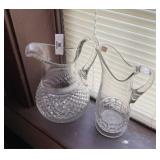 2 Beautiful Crystal Glass Pitchers