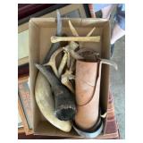 Flat of Antlers, Horns & Scrap Leather