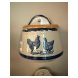 Chicken Decorated Salt Crock
