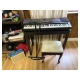 Casio Electronic Keyboard, Stand & Bench