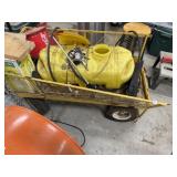 4 Wheel Garden Trailer with Sprayer Tank