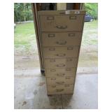 7 Drawer Steel Case Cabinet & Misc.