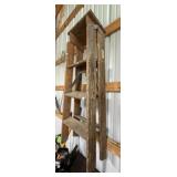 Vintage Oak AT & T Step Ladder