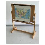 American Girl School Chalk board and Map