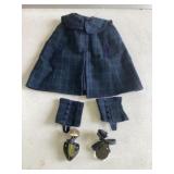 American Girl Plaid Cape and Gaiters