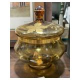Vintage Amber Glass Apothecary Jar