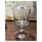 Large Etched Crystal Pedestal Dish