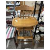 Solid Oak High Chair