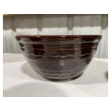 Large Brown Stoneware Bowl