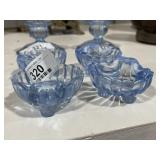 Cambridge Glass Capris Footed Shell Ashtrays